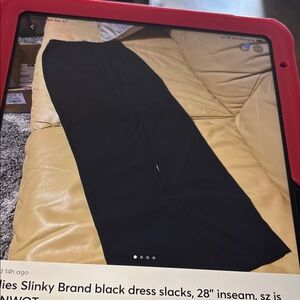 Ladies blank dress slacks, drawstring waist, NWot 26” inseam, PS